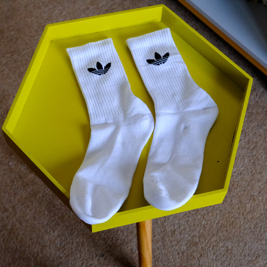 Adidas Crew Socks (design 3 - white)