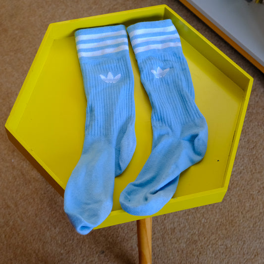 Adidas Crew Socks (design 1 - baby blue)