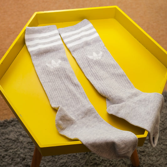 Light Grey Adidas Crew Socks